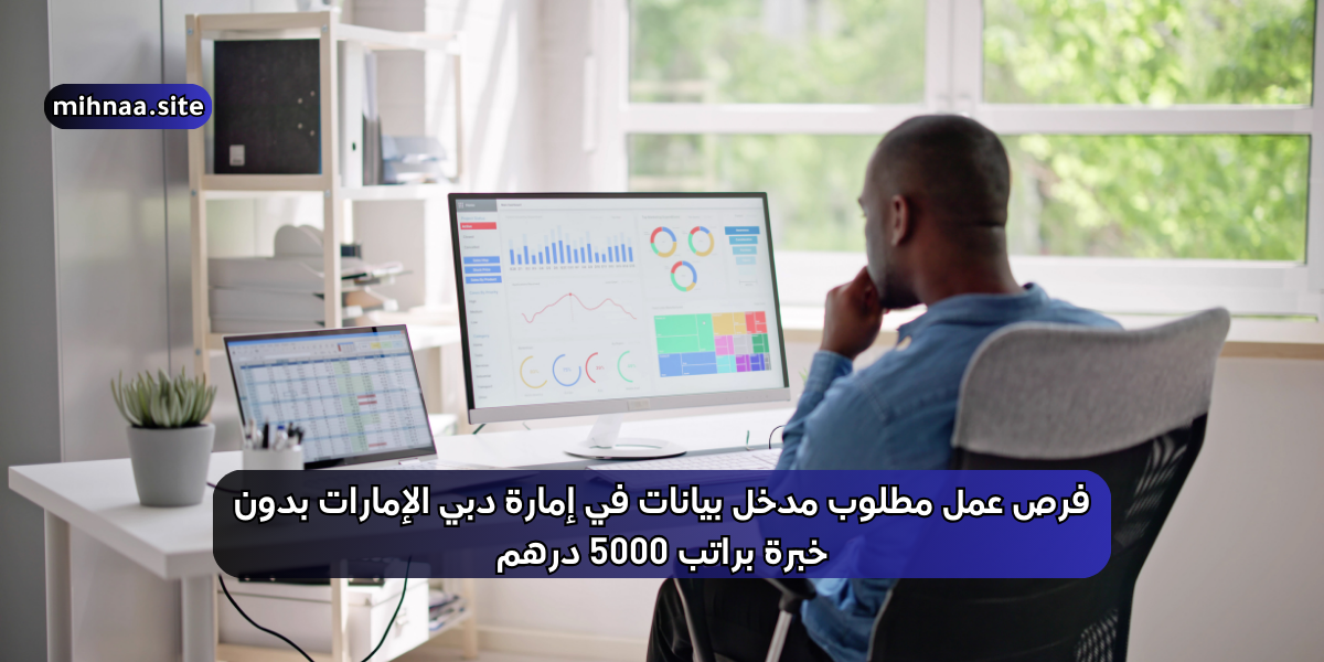 فرص عمل مطلوب مدخل بيانات في إمارة دبي الإمارات بدون خبرة براتب 5000 درهم