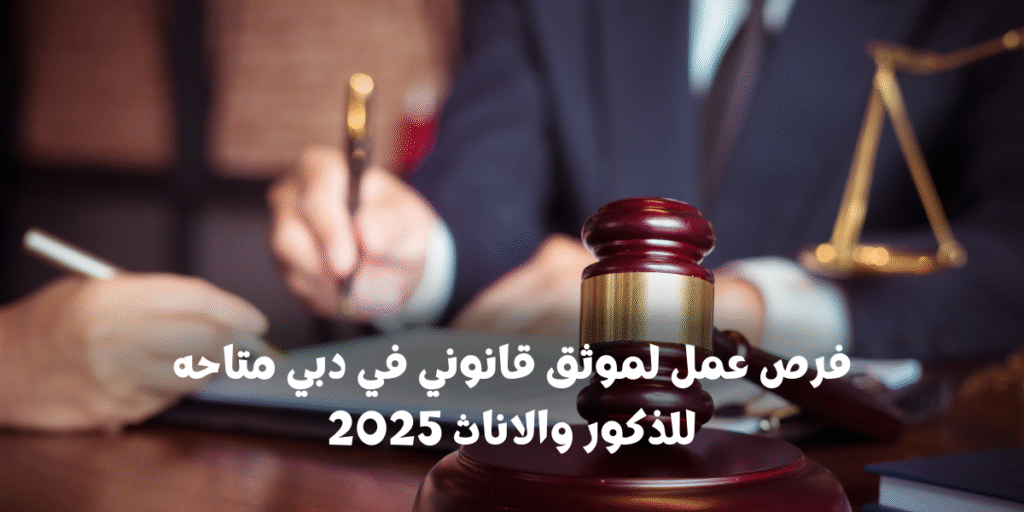 فرص عمل لموثق قانوني في دبي
